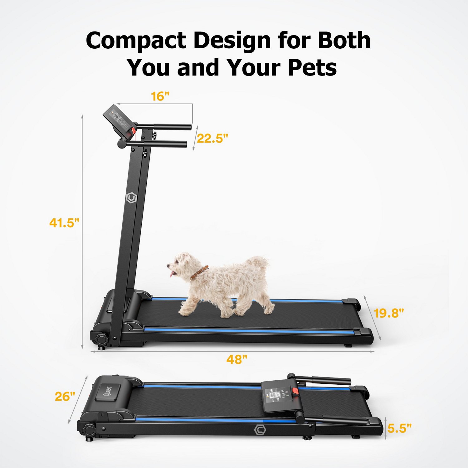 UREVO Folding Mini Treadmill                                                                                                     - view number 5