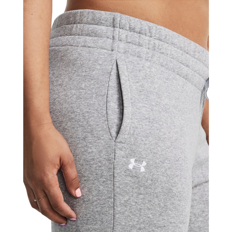 Under Armour Women's Rival Fleece Plus Size Jogger Pants Mod Grey Light Heather/White, 3X - Women's Athletic Fleece at Academy Sports