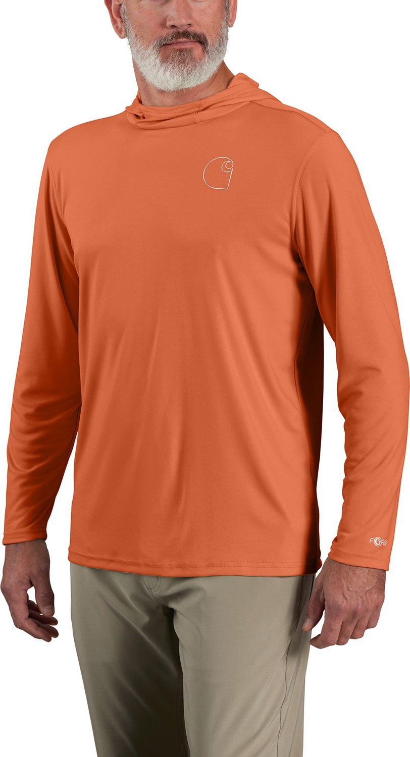 Carhartt Men's Force Sun Defender Lightweight Hooded Long Sleeve T-shirt                                                         - view number 2