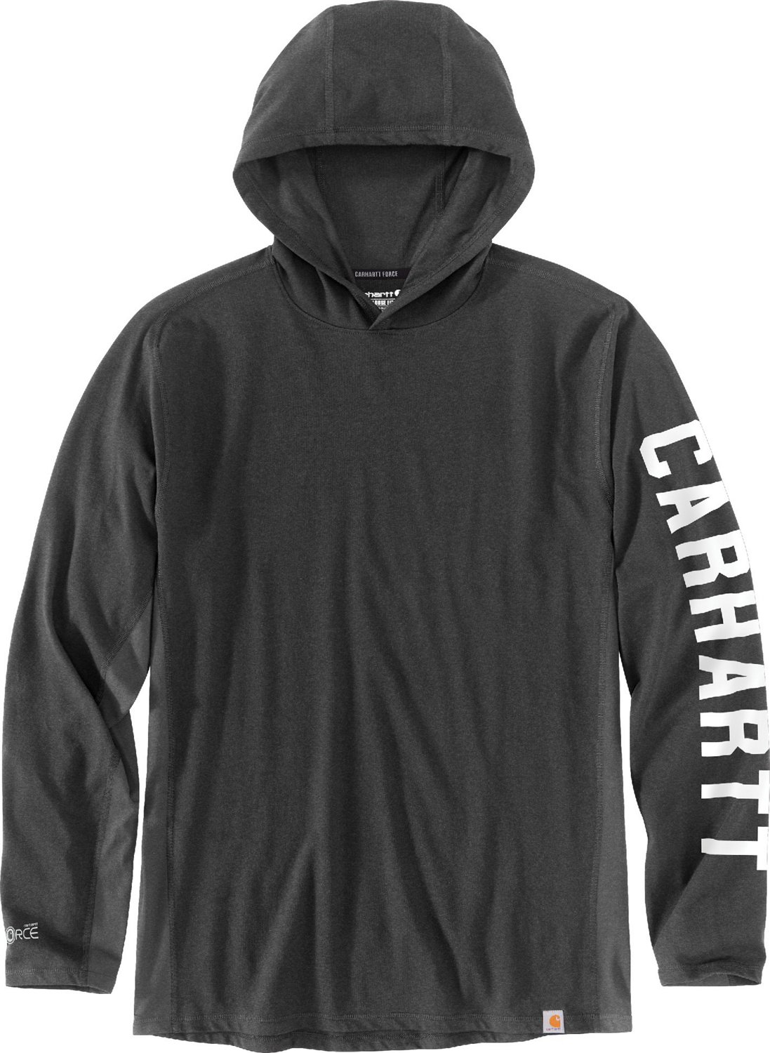 Carhartt Men's Force Relaxed Fit Midweight Logo Graphic Hooded Long Sleeve T-shirt - view number 3