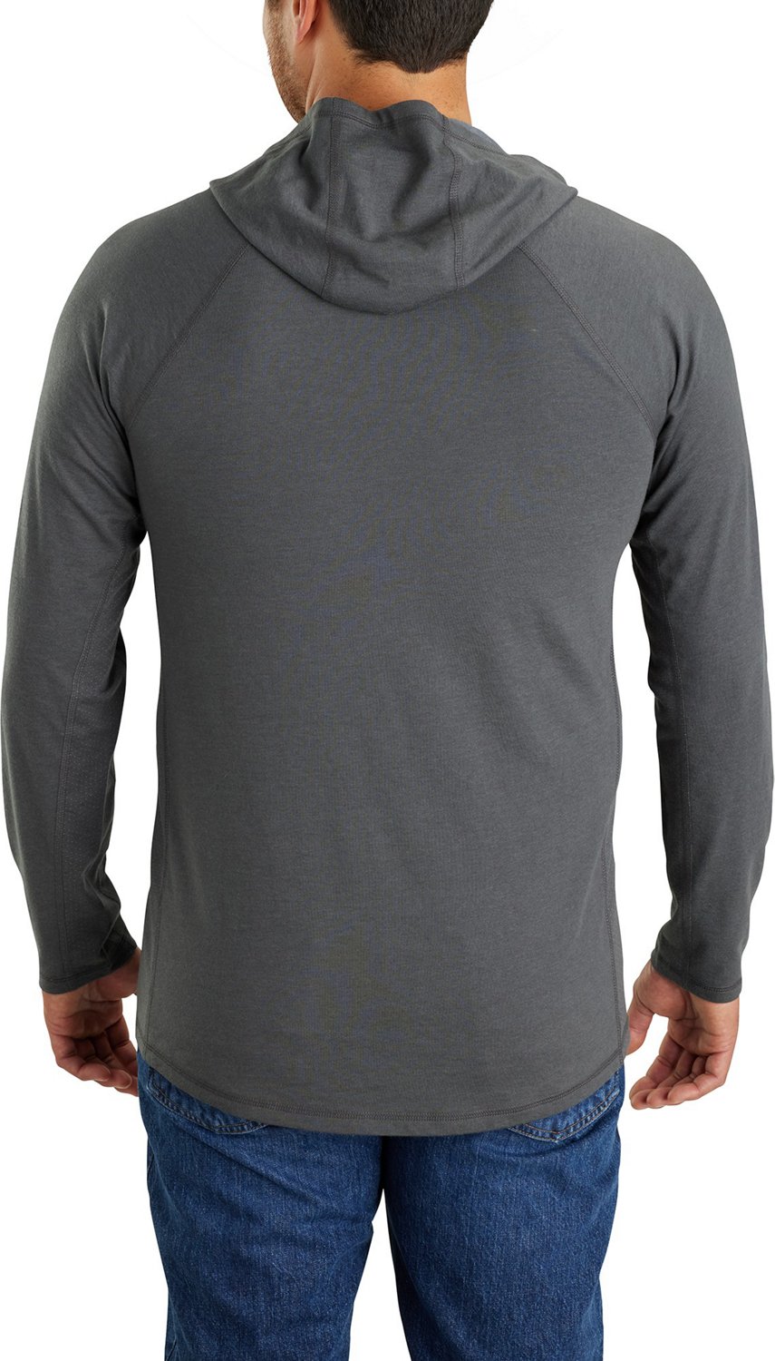 Carhartt Men's Force Relaxed Fit Midweight Logo Graphic Hooded Long Sleeve T-shirt - view number 2