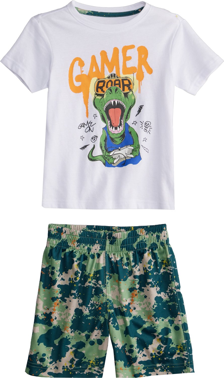BCG Boys' Gamer Short Sleeve T-shirt and Shorts Set