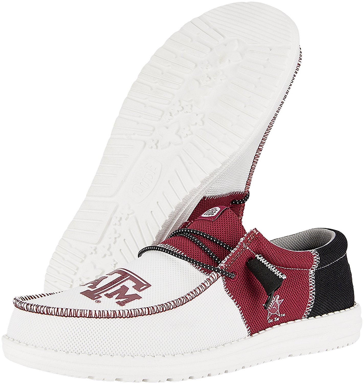 HEYDUDE Wally Mens'  Tri Texas A&M Slip-On Shoes - view number 6
