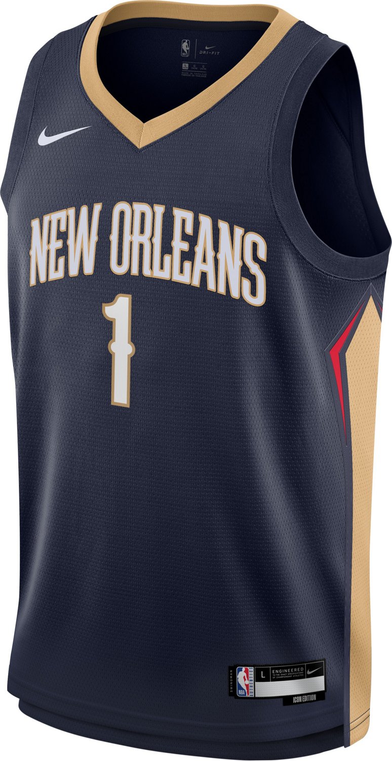 Nike Youth New Orleans Pelicans Zion Williamson #1 Icon Swingman Jersey - view number 3