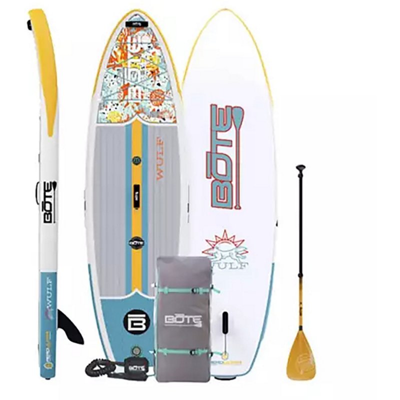 BOTE Board WULF Aero Native Floral Inflatable SUP Paddleboard Blue/Turquoise - Canoes/Kayaks/Sm Boats at Academy Sports