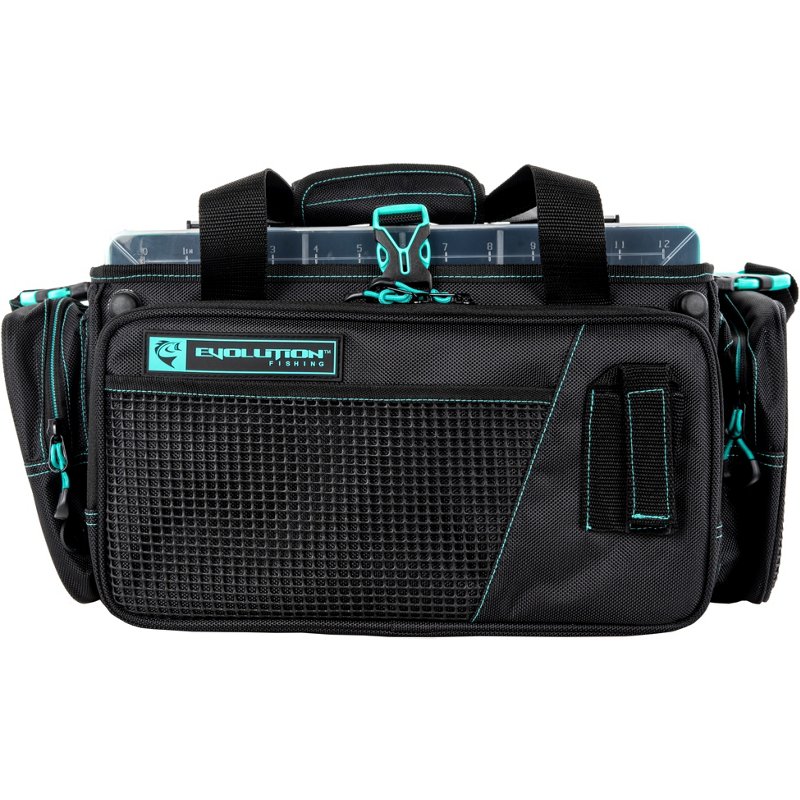 Evolution Outdoor Evolution Fishing Drift Series Topless Horizontal 3700 Tackle Bag Bright Turquoise/Aqua - Soft Tackle Bags at Academy Sports