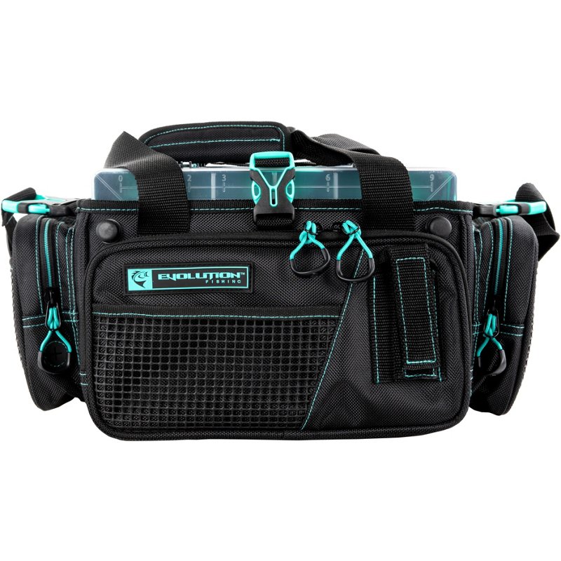 Evolution Fishing Horizontal Drift Series 3600 Tackle Bag Bright Turquoise/Aqua - Soft Tackle Bags at Academy Sports