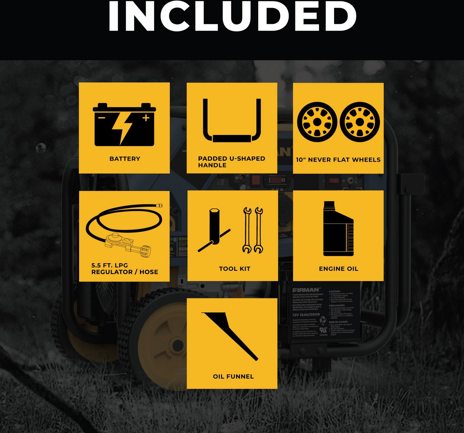 Firman 10,000 Watt Electric Start Tri Fuel Generator                                                                             - view number 5