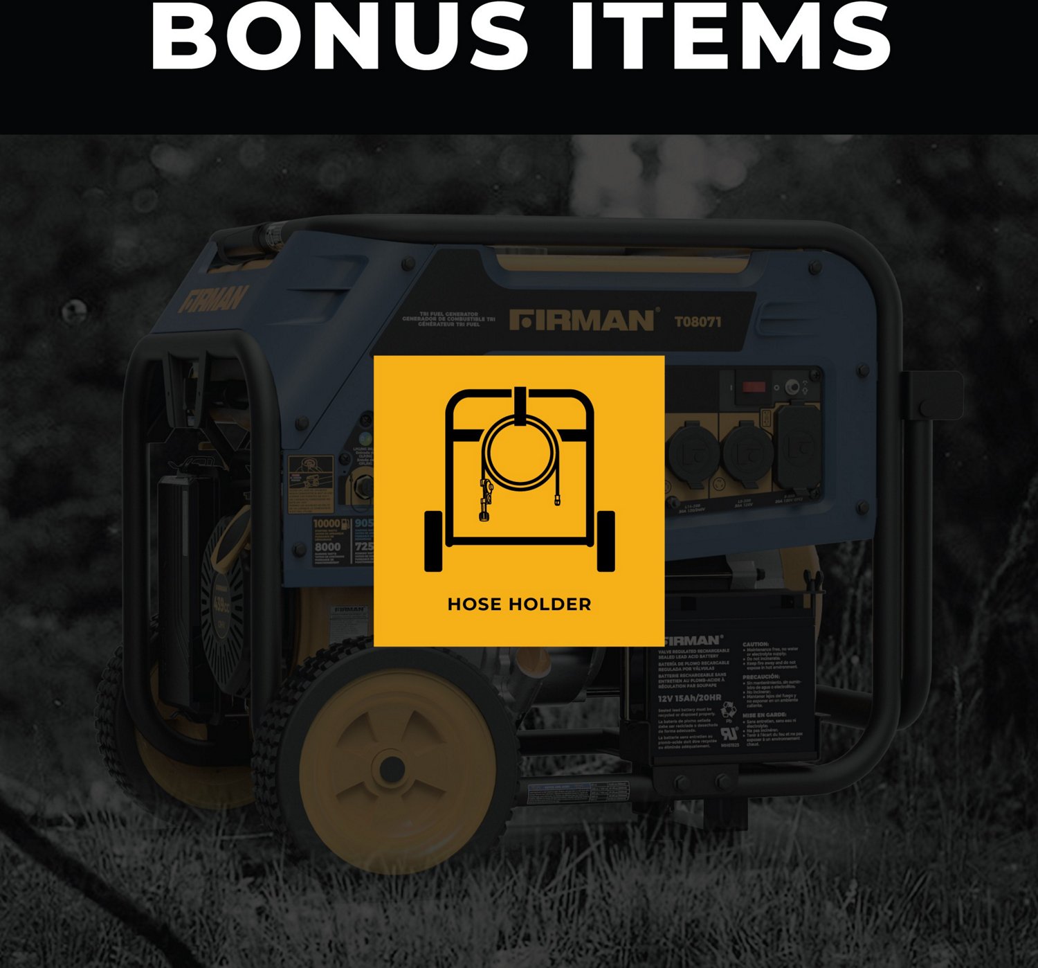 Firman 10,000 Watt Electric Start Tri Fuel Generator                                                                             - view number 7