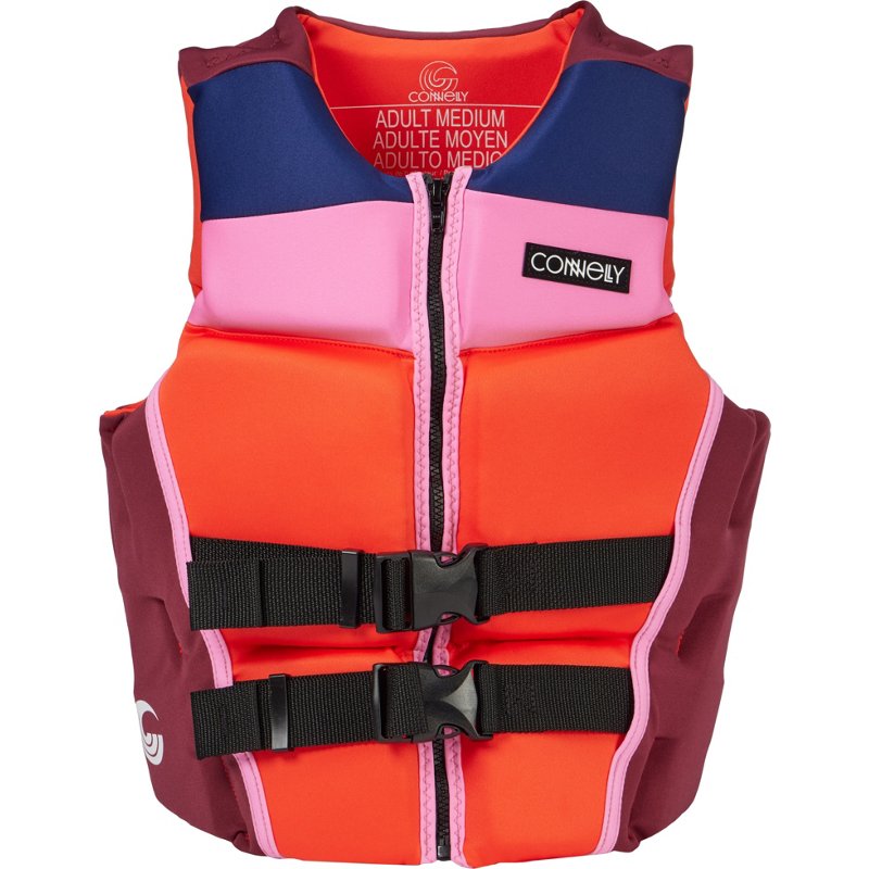 Connelly Women's V-Back Life Vest Red/Purple, Medium - Life Vests at Academy Sports