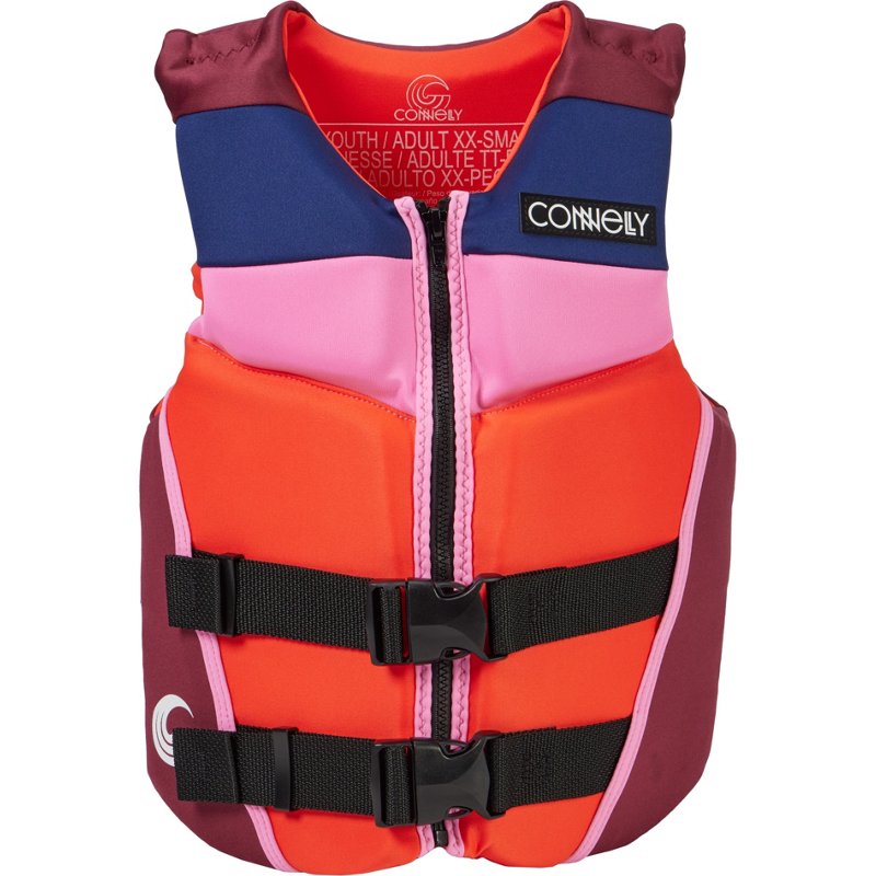 Connelly Juniors' V-Back Life Vest Red/Purple - Life Vests at Academy Sports