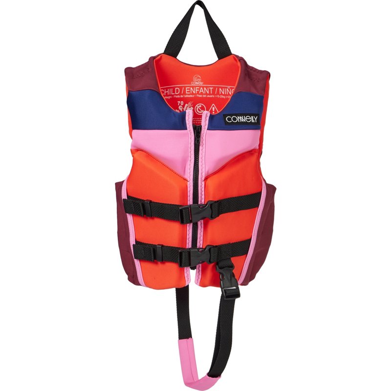 Connelly Kids' V-Back Life Vest Red/Purple - Life Vests at Academy Sports
