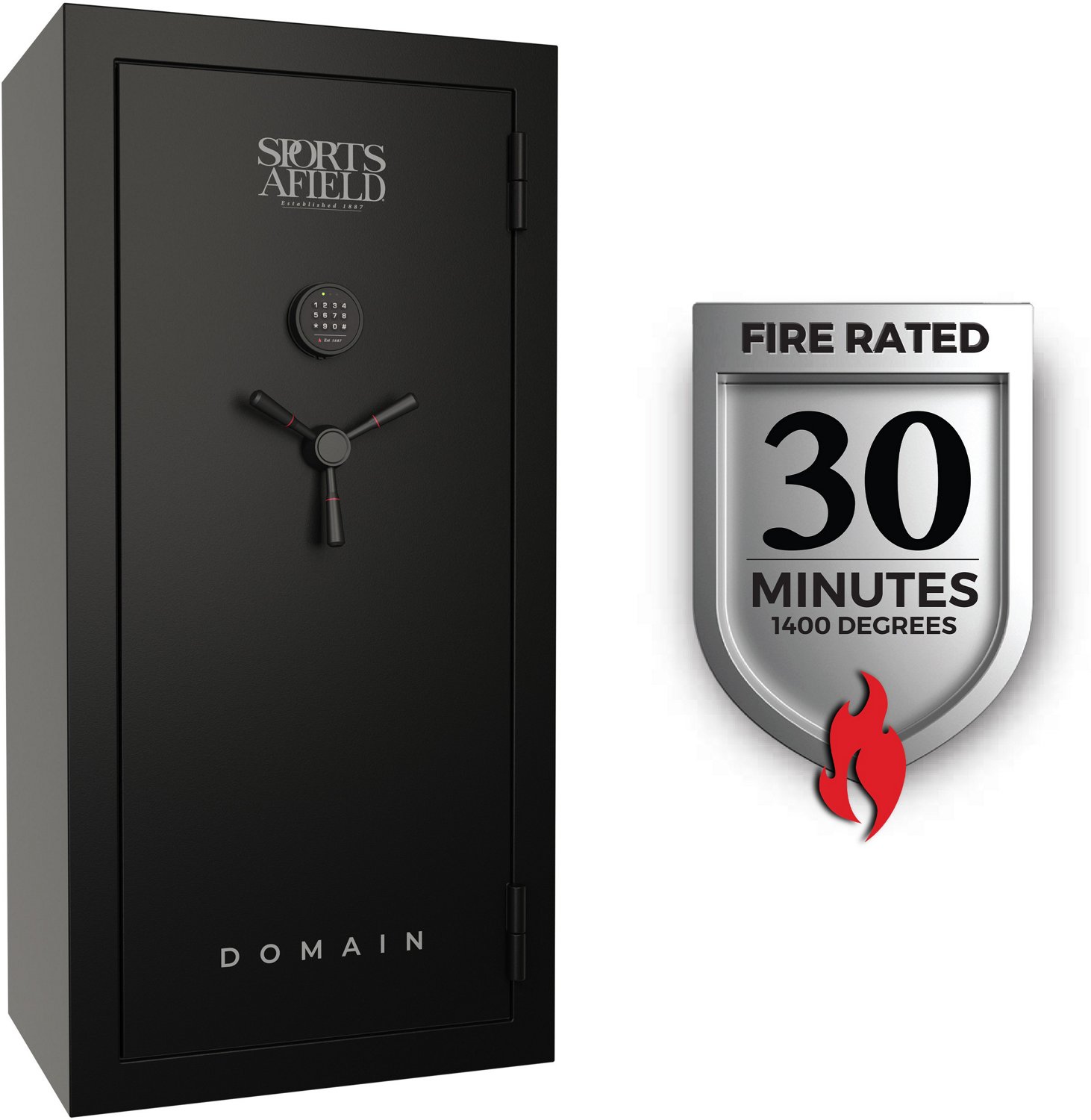Sports Afield Domain 30-Gun Fireproof Gun Safe with Electronic Lock - view number 5