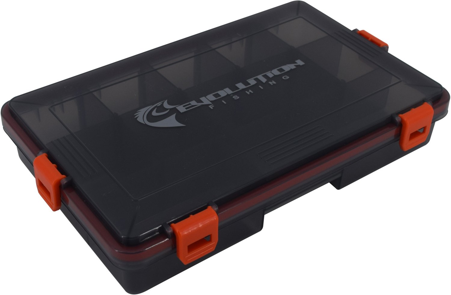 Evolution Fishing 3600 Orange Latch Waterproof 4-Latch Tackle Tray