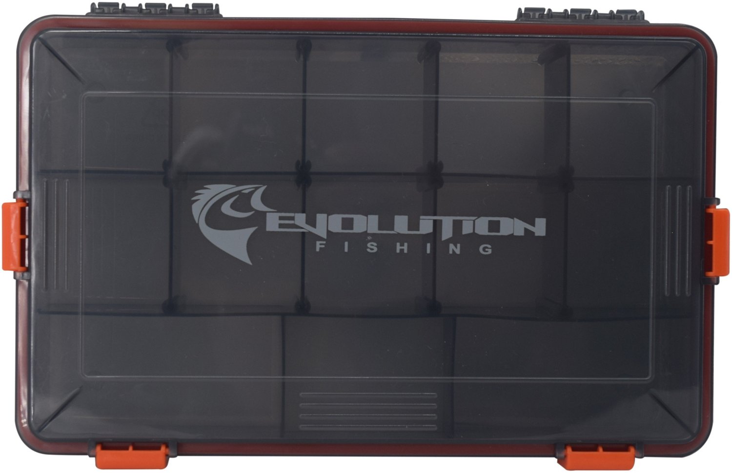 Evolution Fishing 3600 Orange Latch Waterproof 4-Latch Tackle Tray - view number 2