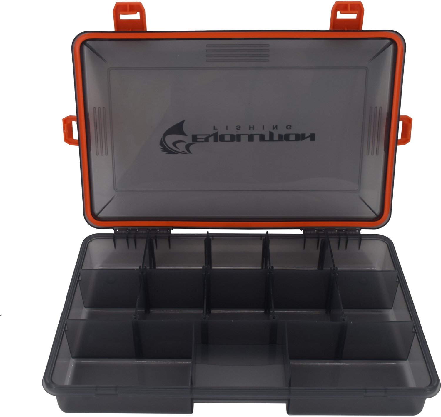 Evolution Fishing 3600 Orange Latch Waterproof 4-Latch Tackle Tray - view number 3