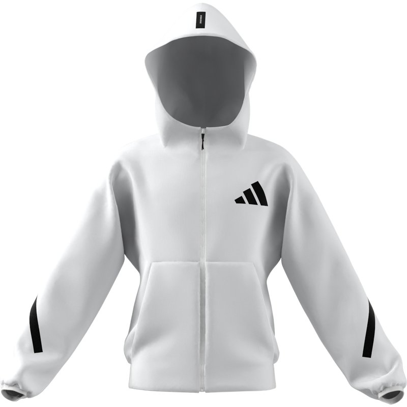 adidas Kids' Z.N.E Full Zip Hoodie White, Small - Boy's Fleece at Academy Sports