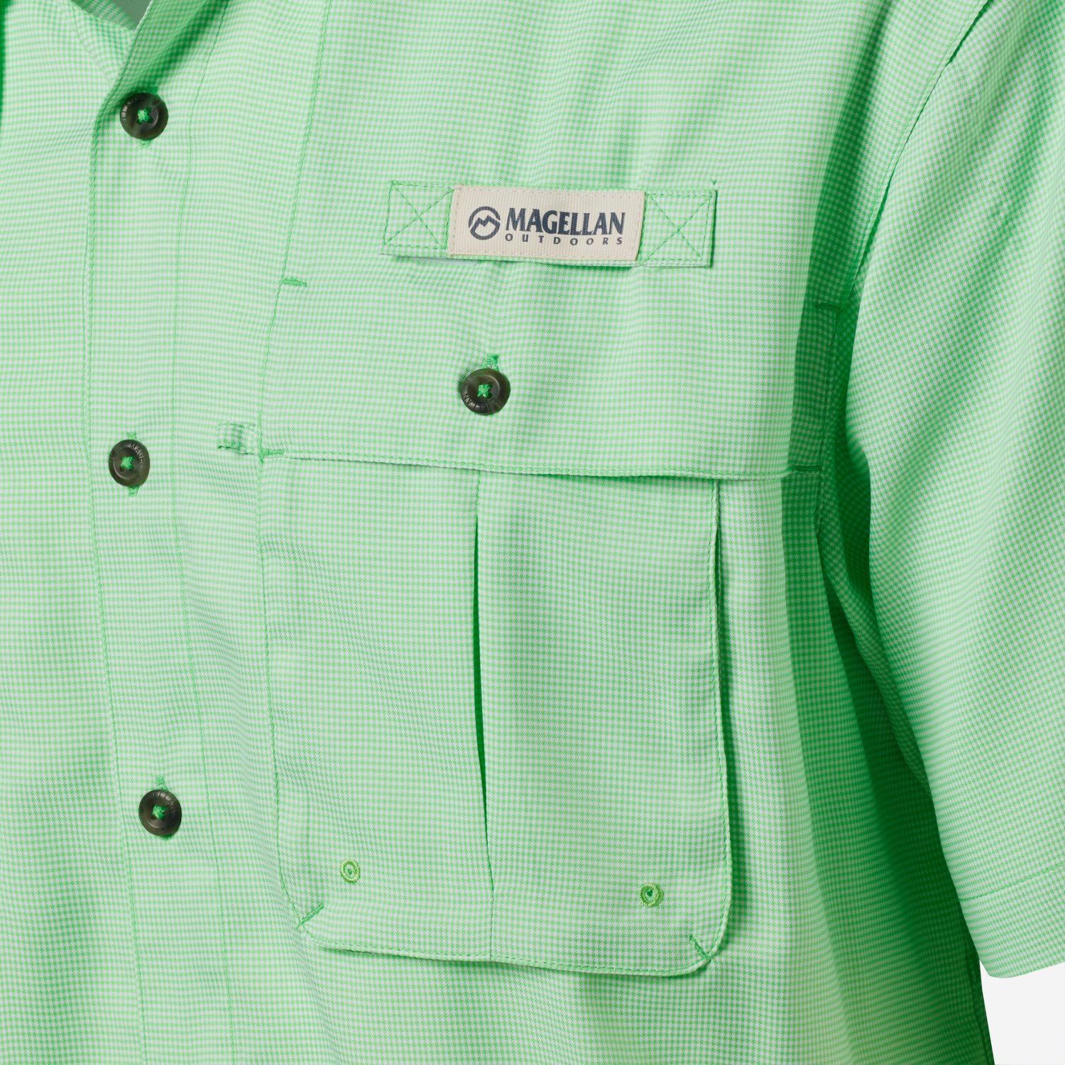 Magellan Outdoors Men's Aransas Pass Mini Check Short Sleeve Shirt - view number 3
