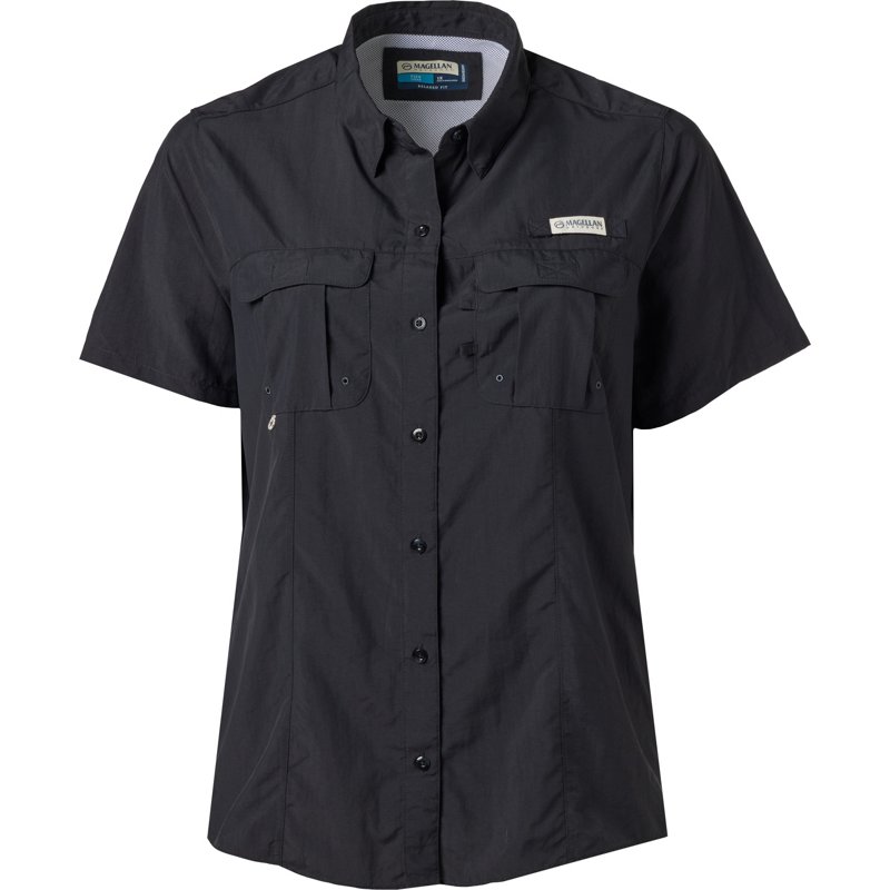Magellan Outdoors Women's Laguna Madre Plus Size Fishing Shirt Black, 1X - Women's Outdoor Short-Sleeve Tops at Academy Sports