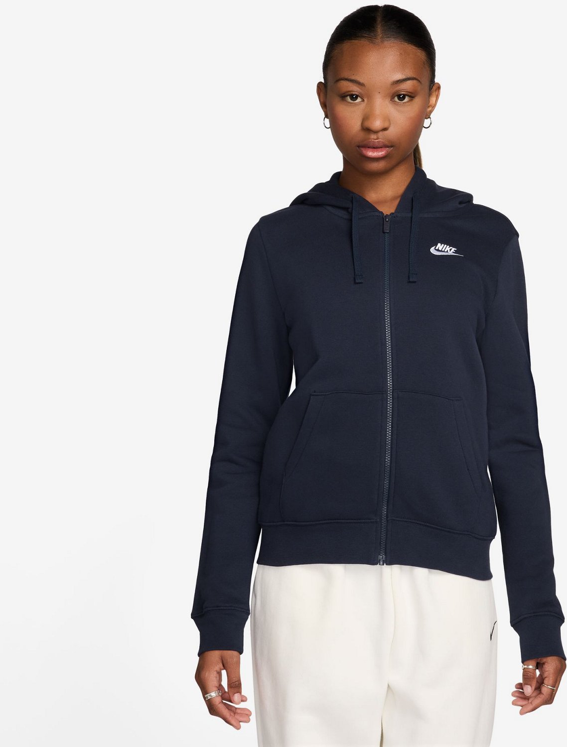 Grey nike zip up womens best sale