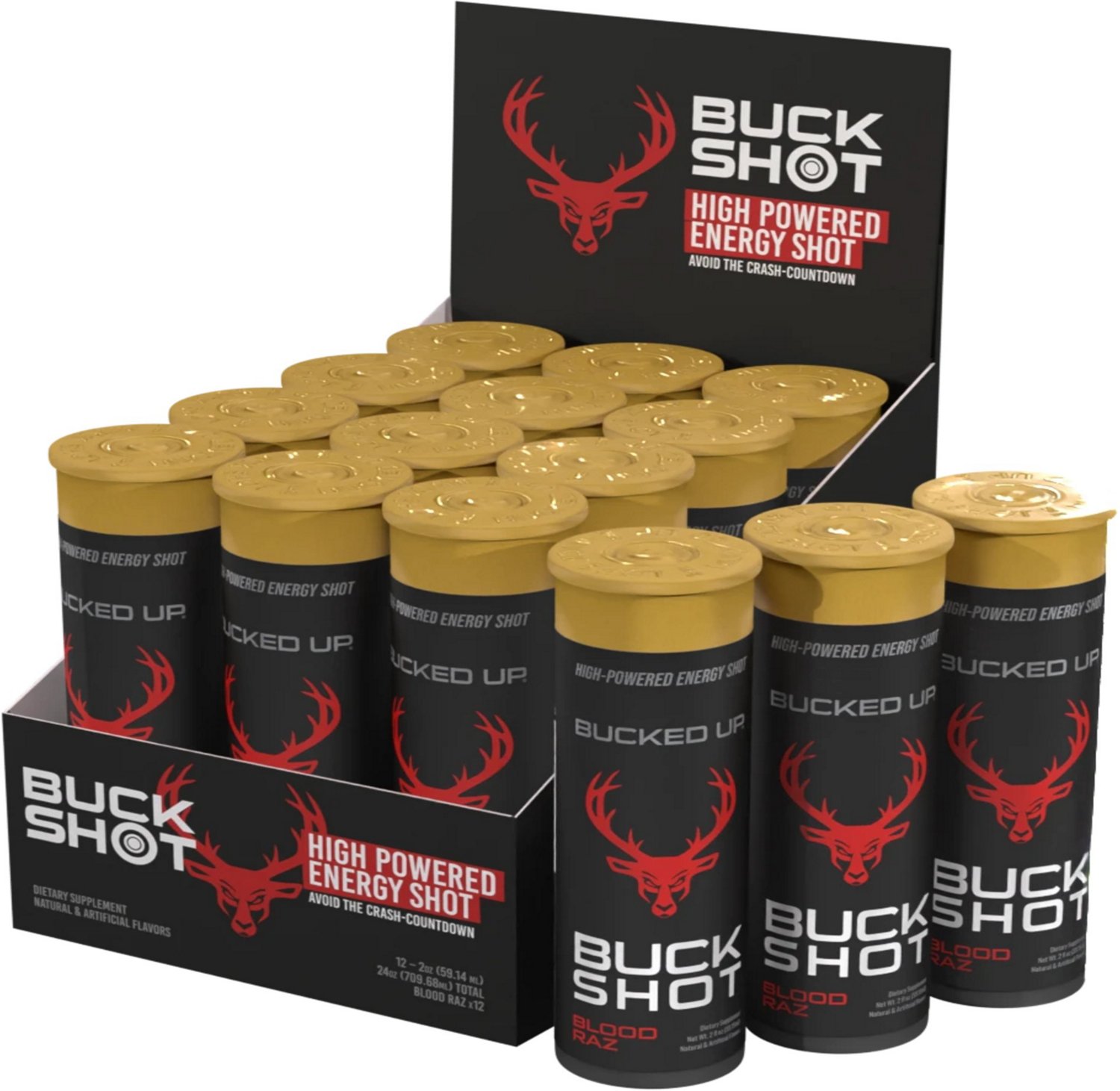 Bucked Up Buck Shot Blood Razz Energy Drink 2 oz - view number 2