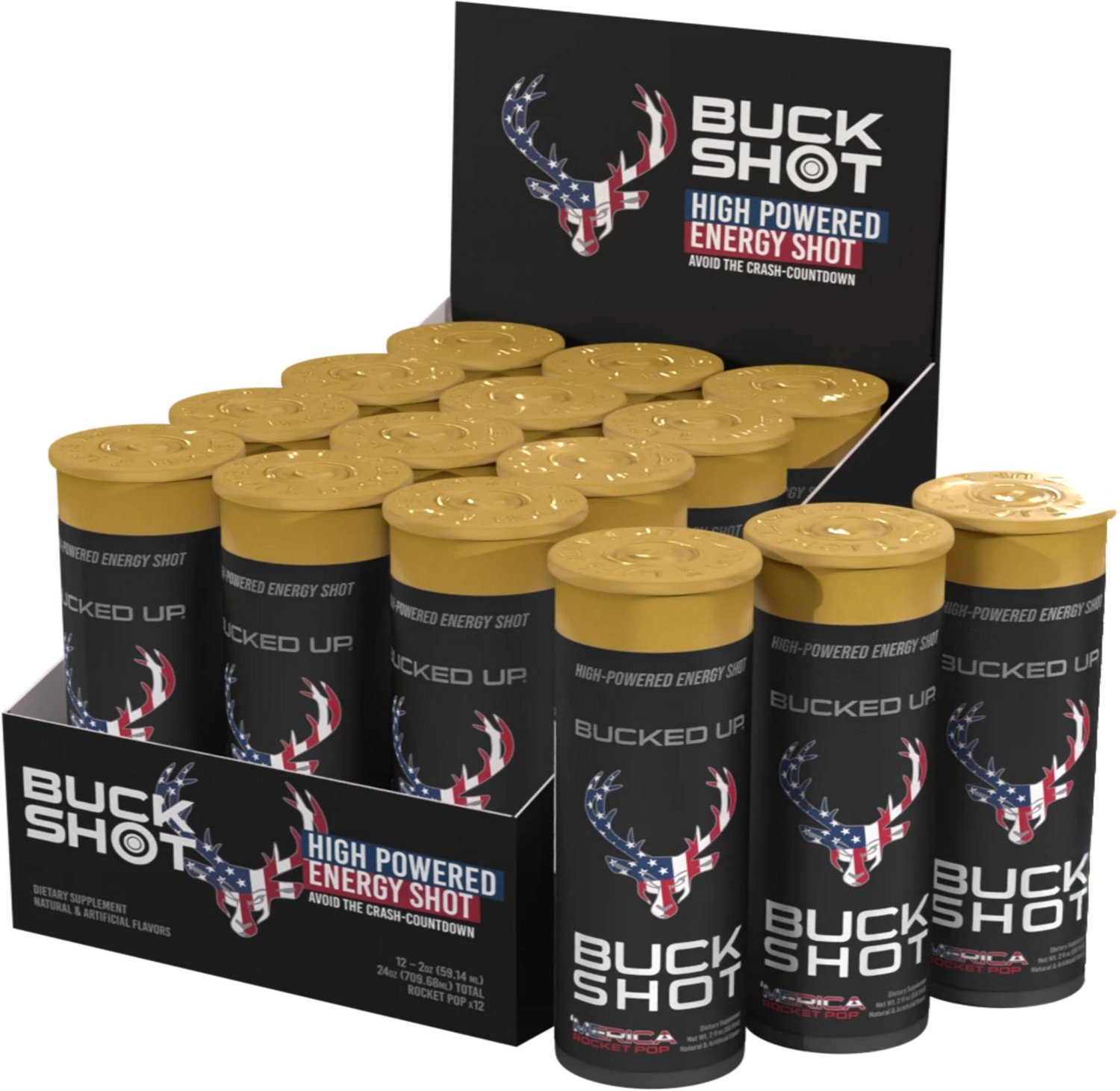 Bucked Up Buck Shot Rocket Pop Energy Drink 2 oz                                                                                 - view number 2