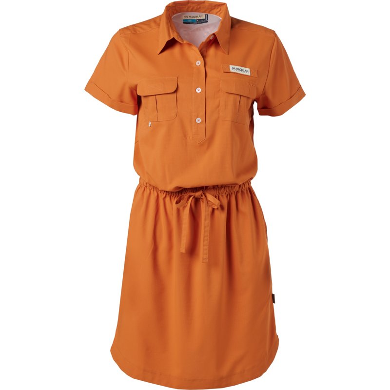 Magellan Outdoors Women's Southern Summer Fishing Shirt Dress Rust Copper, 2X-Large - Women's Fishing Tops at Academy Sports