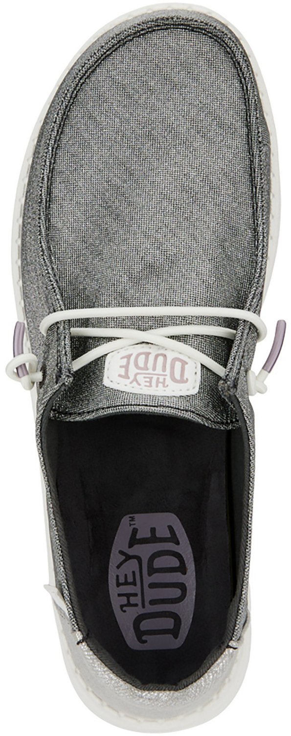 HEYDUDE Women's Wendy Metallic Sparkles Rose Slip-On Shoes - view number 5