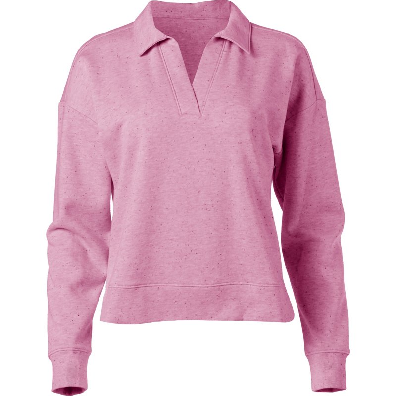 BCG Women's Fleece Collar Long Sleeve Top Ltpink, X-Small - at Academy Sports