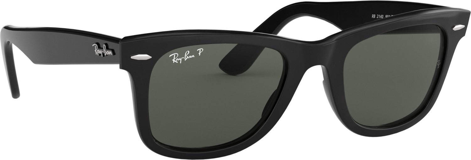 Ray-Ban Wayfarer Black and Green Polarized Sunglasses                                                                            - view number 3