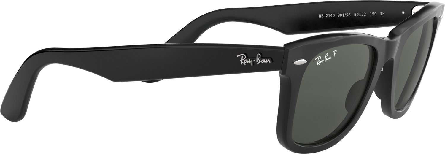 Ray-Ban Wayfarer Black and Green Polarized Sunglasses                                                                            - view number 4