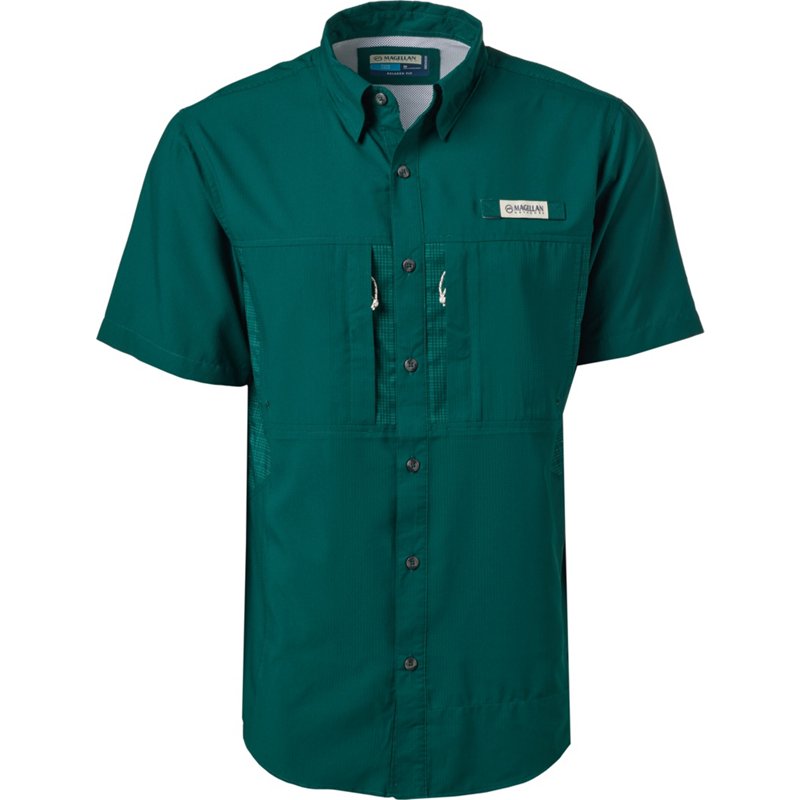 Magellan Outdoors Men's Falcon Lake Button Down Shirt Dark Green, X-Large - Men's Fishing Tops at Academy Sports
