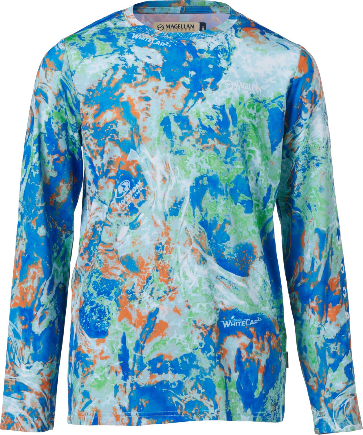 Magellan Outdoors Boys' FishGear MO Whitecap 2.0 Long Sleeve T-shirt                                                             - view number 1