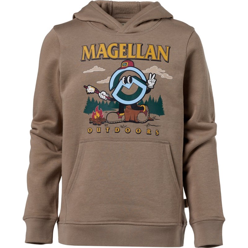 Magellan Outdoors Boys' Trek Buddy Graphic Fleece Hoodie Ltbeige, Medium - Boy's Graphic Tees at Academy Sports