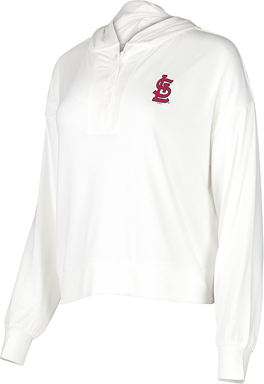 Concepts Sport Women's St. Louis Cardinals Quartz Hacci Knit Long Sleeve Hooded Top