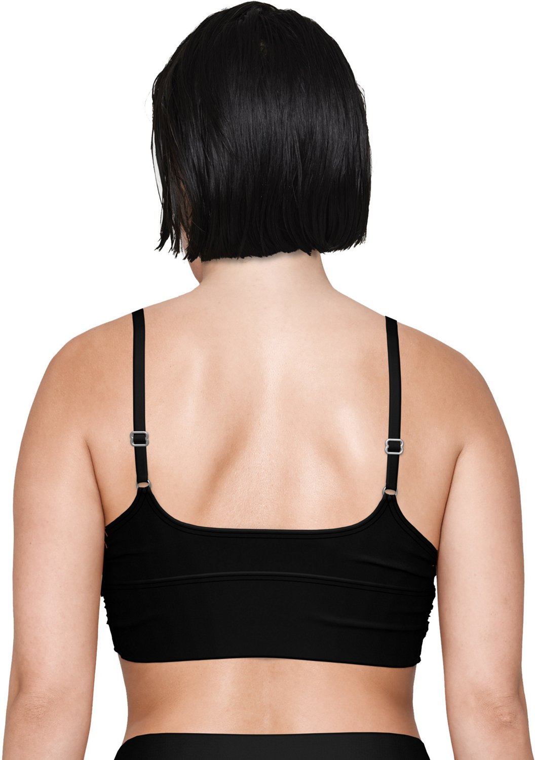 Freely Women's Solid Wrap Front Midkini Swimsuit Top - view number 4