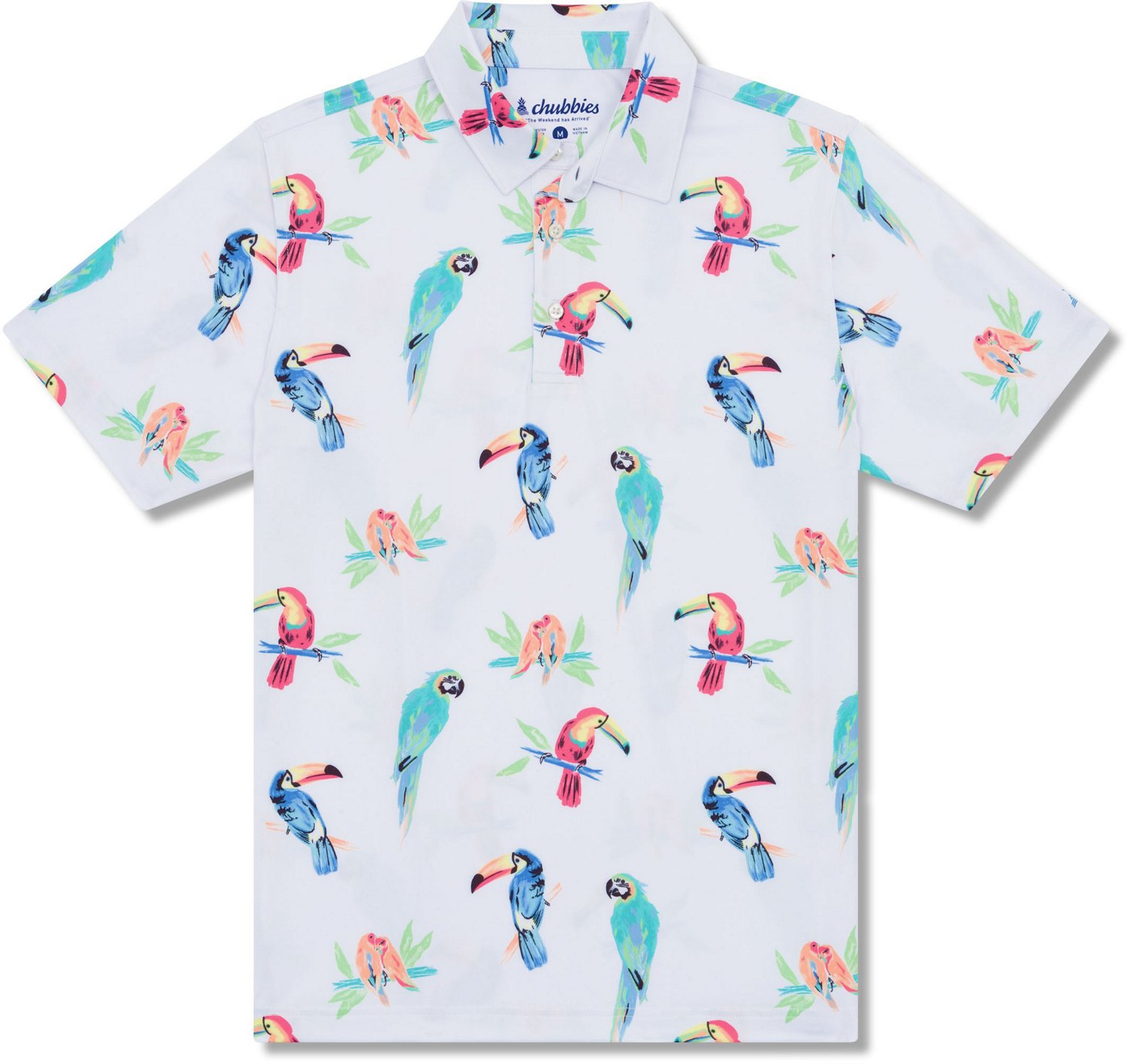 Chubbies Men's The Dude Where’s Macaw Performance 2.0 Polo Shirt - view number 5