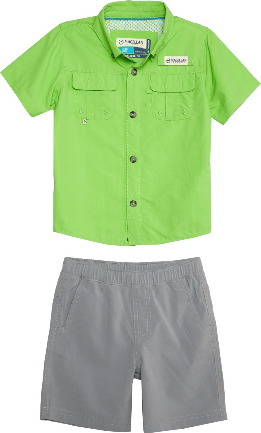 Magellan Outdoors Boys' (4-7) Laguna Madre Short Sleeve Shirt and Shorts Set