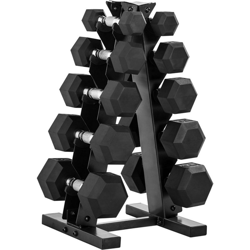 CAP Barbell 150 lb Rubber Hex Dumbbell Weight Set - Free Weights/Bulk at Academy Sports