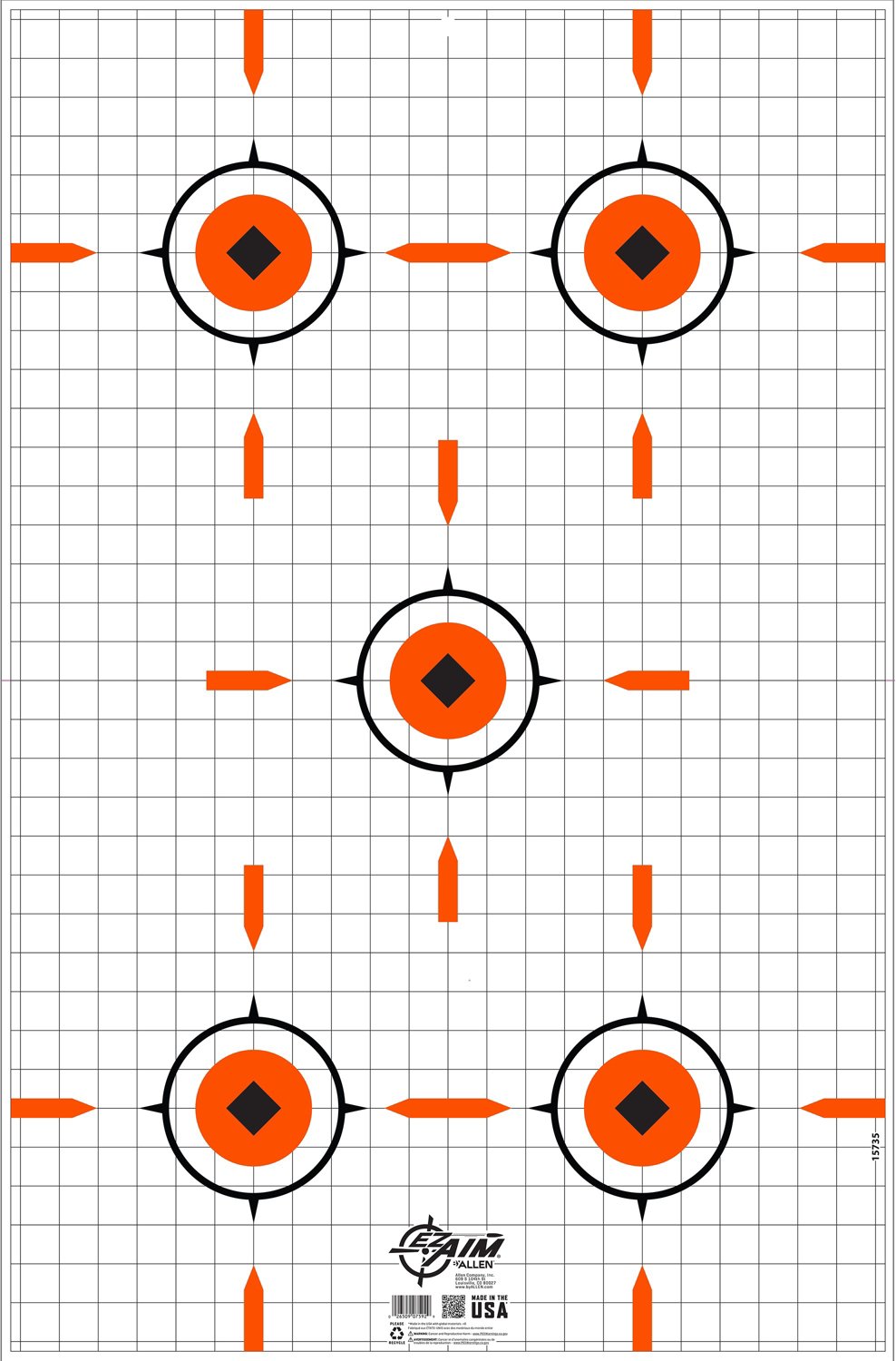 Allen Company EZ Aim® Sight Grid Corrugated 23 in x 35 in Shooting ...