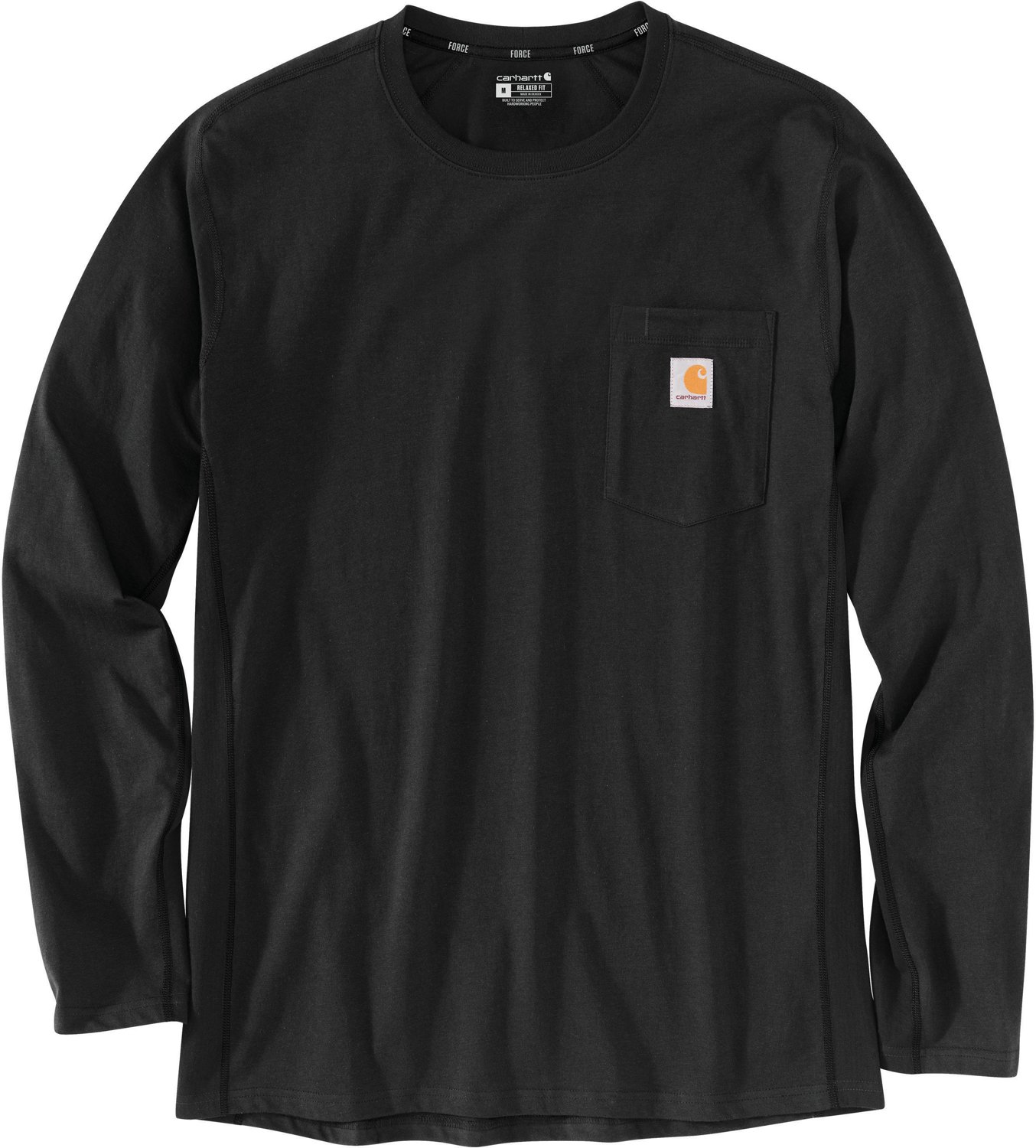 Carhartt Men's Force Relaxed Fit Midweight Pocket Long Sleeve T-shirt ...