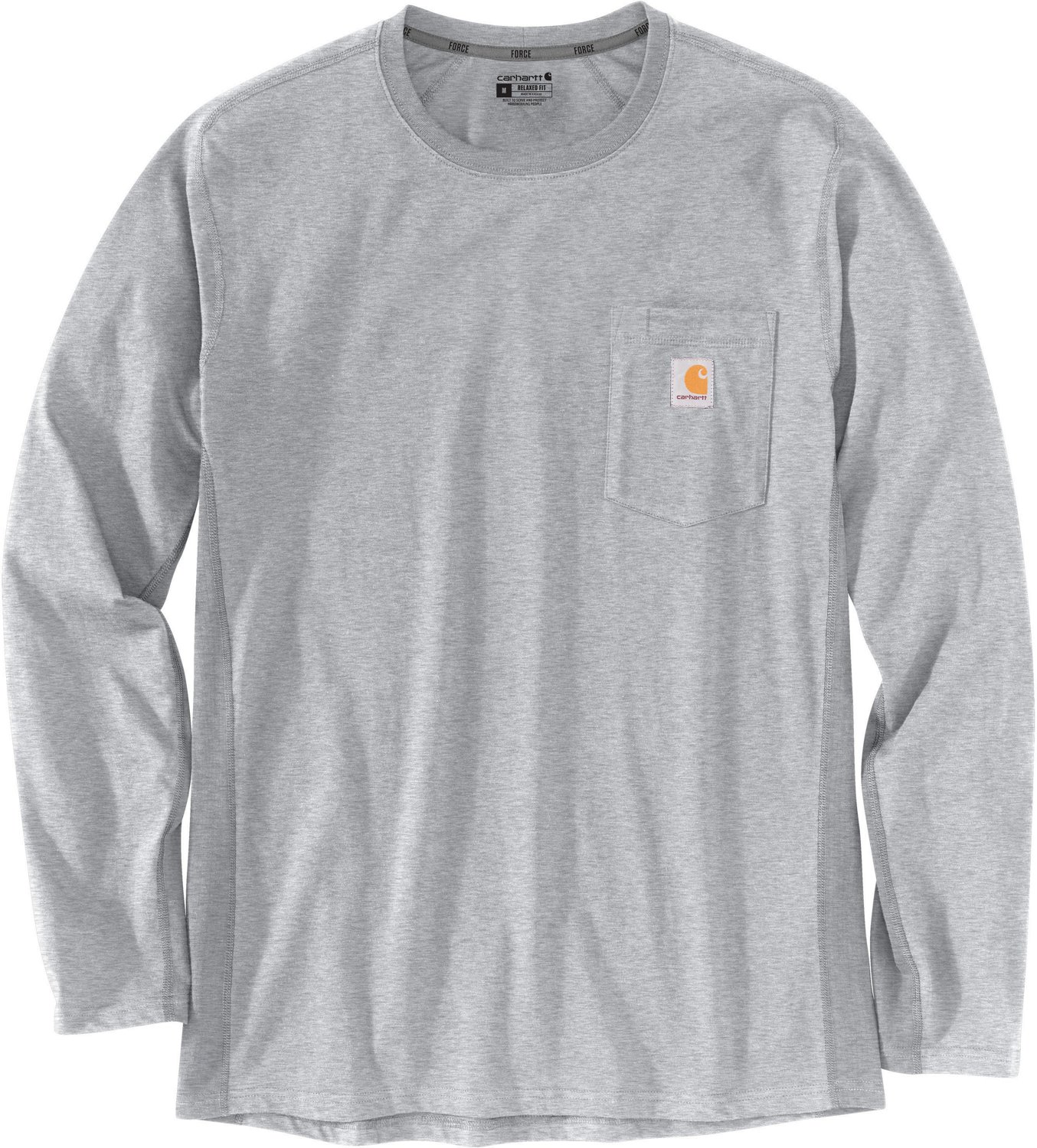 Carhartt Men's Force Relaxed Fit Midweight Pocket Long Sleeve T-shirt. - view number 3