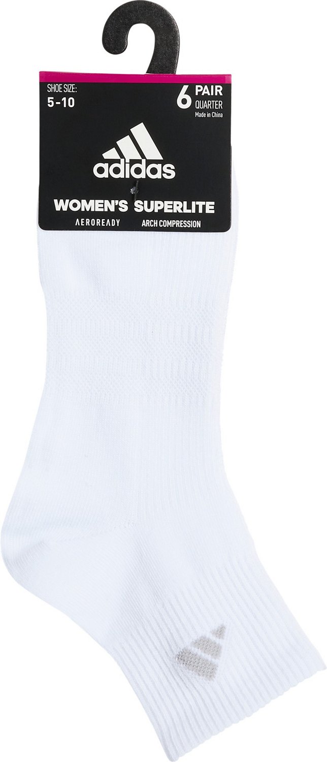 adidas Women's Superlite 3.0 6 Pack Quarter Socks - view number 5