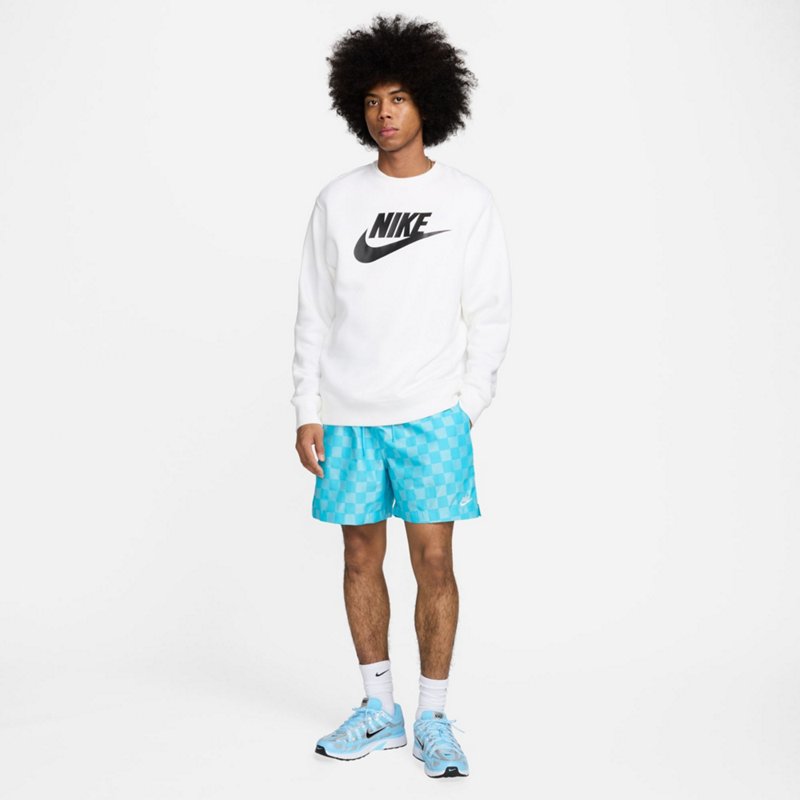 Nike Men's Checkers Club Flow Short Bright Blue, Medium - Men's Athletic Core Bottoms at Academy Sports