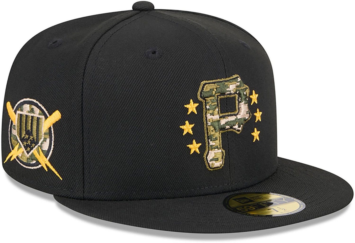 New Era Men's Pittsburgh Pirates 2024 Armed Forces Day On-Field 59FIFTY Fitted Hat - view number 3