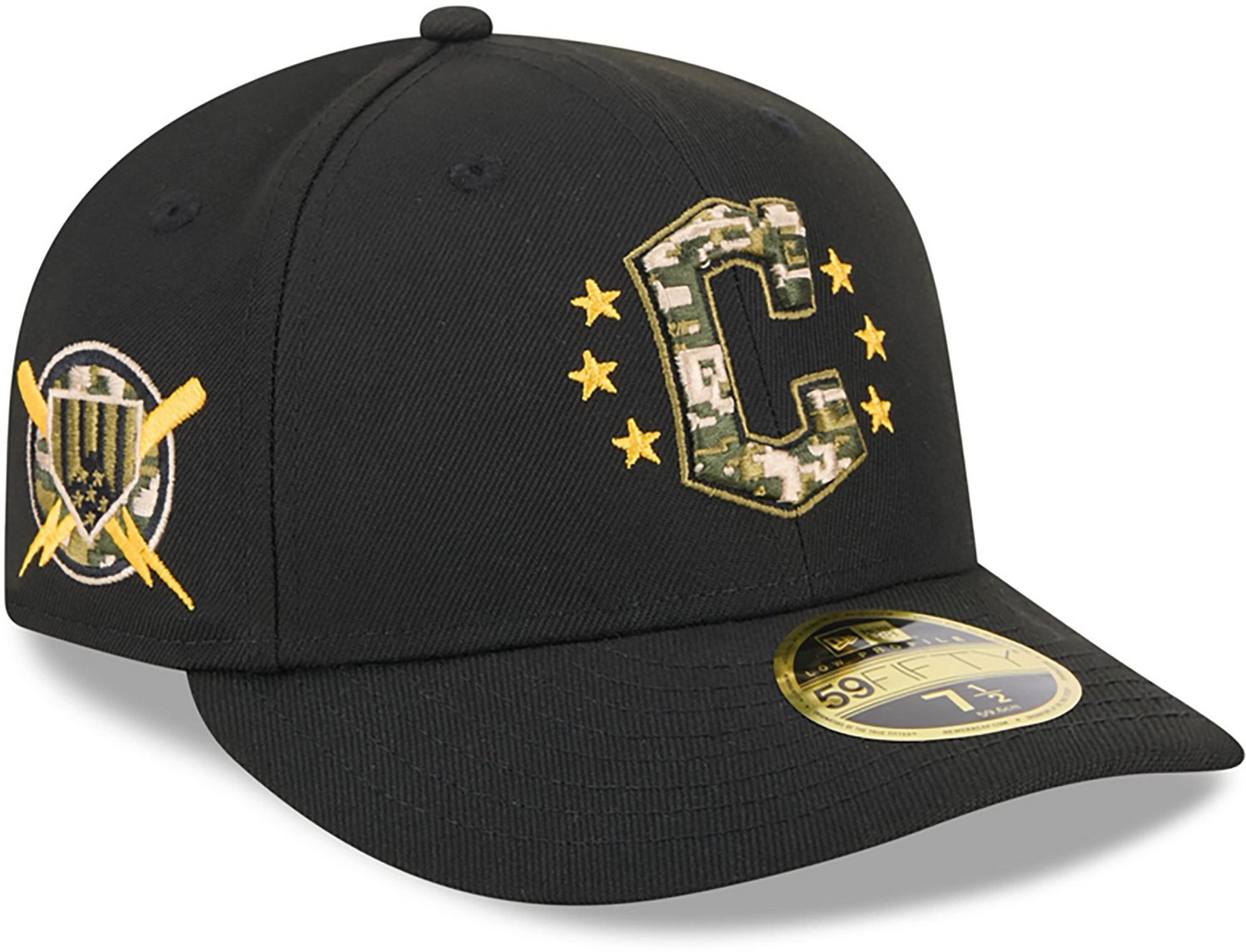 New Era Men's Cleveland Guardians 2024 Armed Forces Day Low Profile 59FIFTY Fitted Hat - view number 3