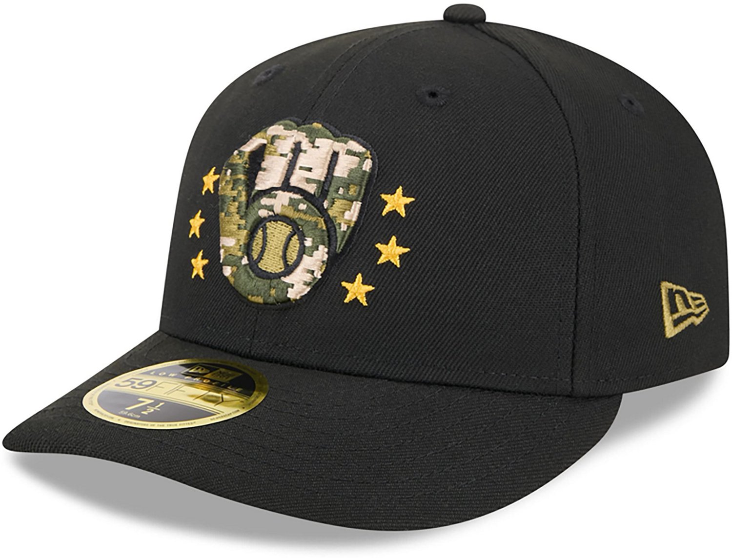 New Era Men's Milwaukee Brewers 2024 Armed Forces Day Low Profile 59FIFTY Fitted Hat - view number 2