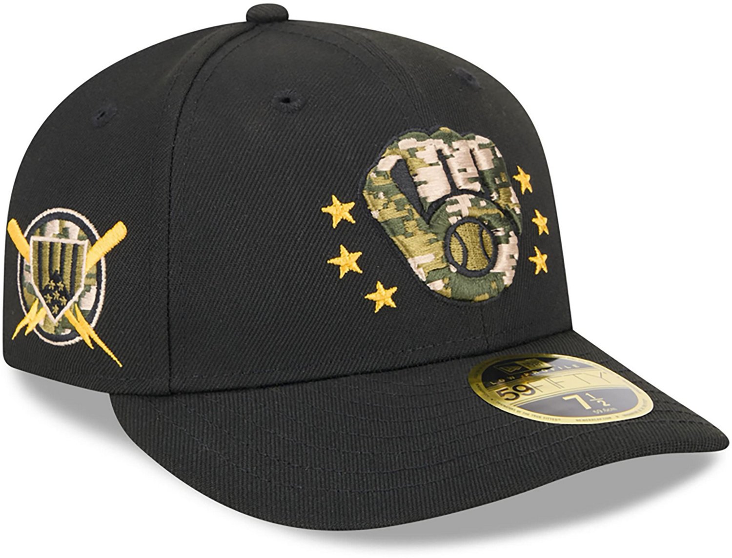 New Era Men's Milwaukee Brewers 2024 Armed Forces Day Low Profile 59FIFTY Fitted Hat - view number 3