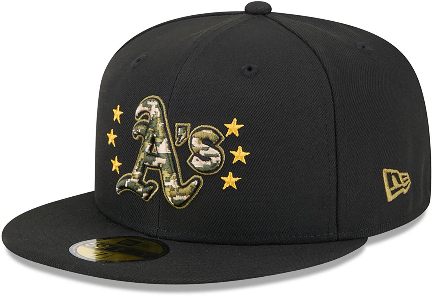 New Era Men's Oakland Athletics 2024 Armed Forces Day On-Field 59FIFTY Fitted Hat                                                - view number 2