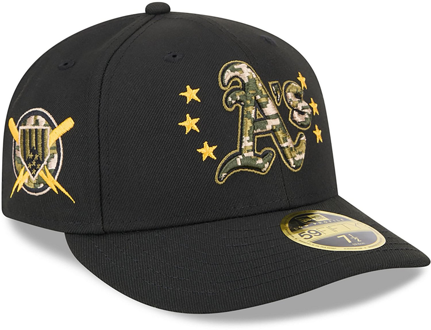 New Era Men's Oakland Athletics 2024 Armed Forces Day Low Profile 59FIFTY Fitted Hat                                             - view number 3